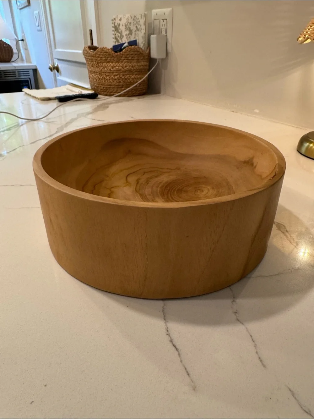 Natural Wooden  Bowl - Warm Brown